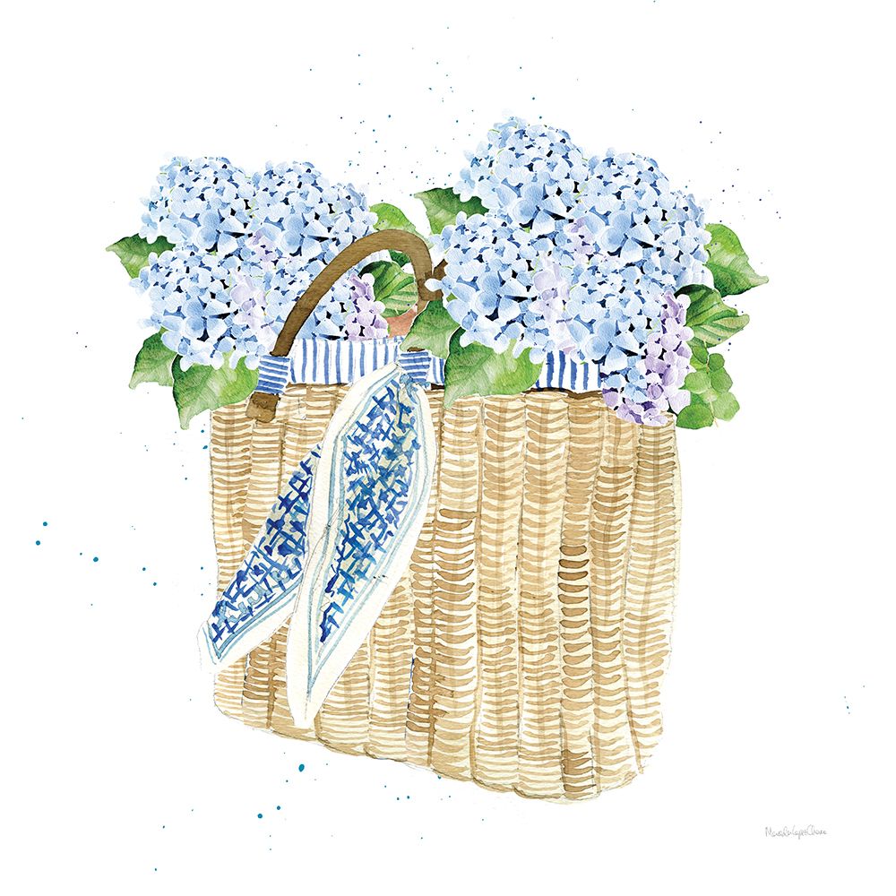 Beach Basket Hydrangea I art print by Mercedes Lopez Charro for $57.95 CAD