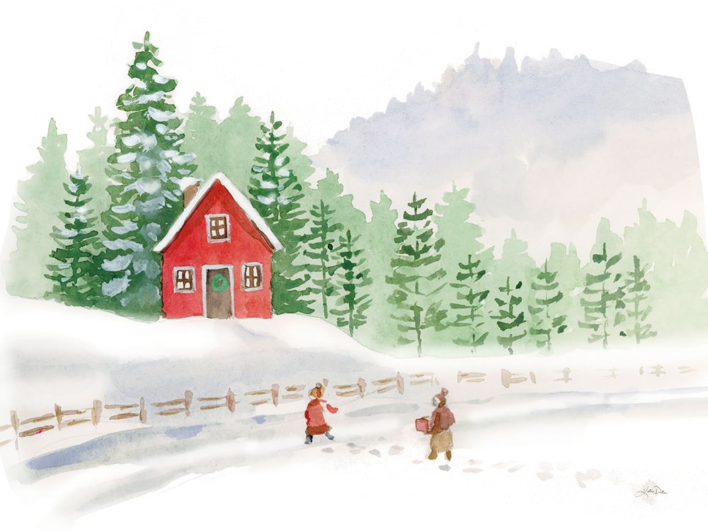 Winter Village Folk art print by Katrina Pete for $57.95 CAD