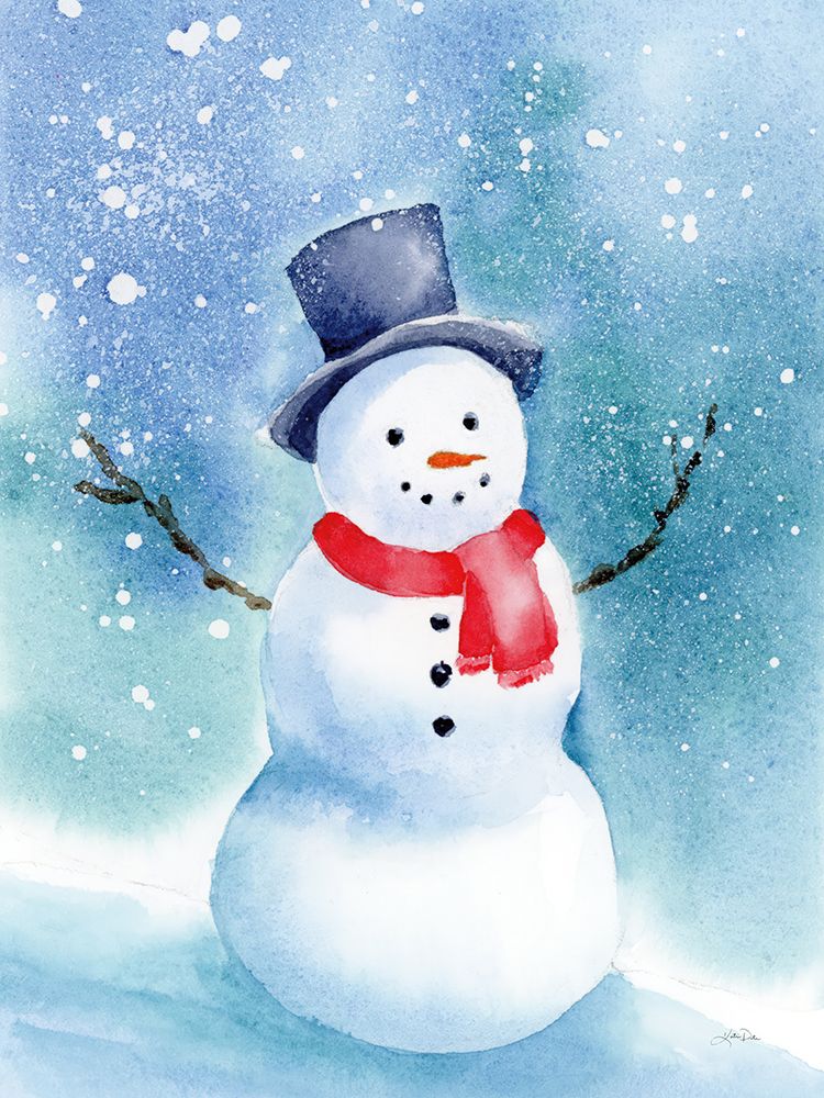 Happy Snowman art print by Katrina Pete for $57.95 CAD