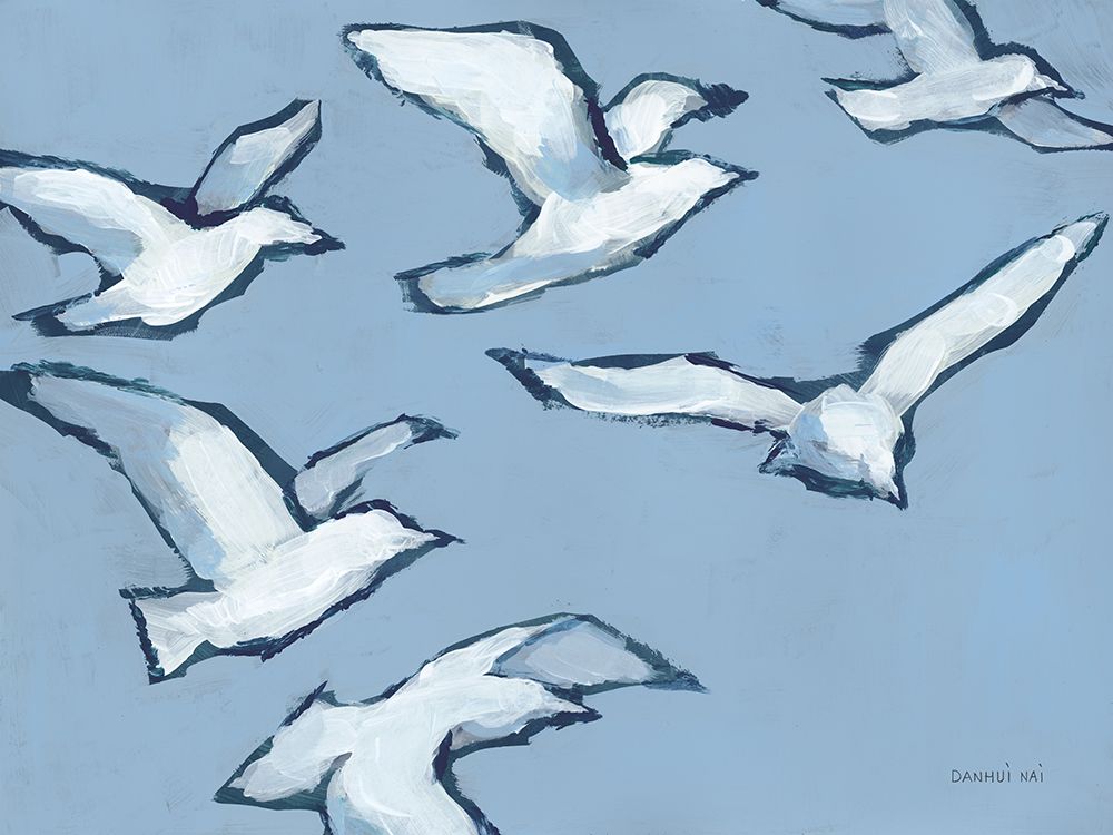 Seagulls art print by Danhui Nai for $57.95 CAD