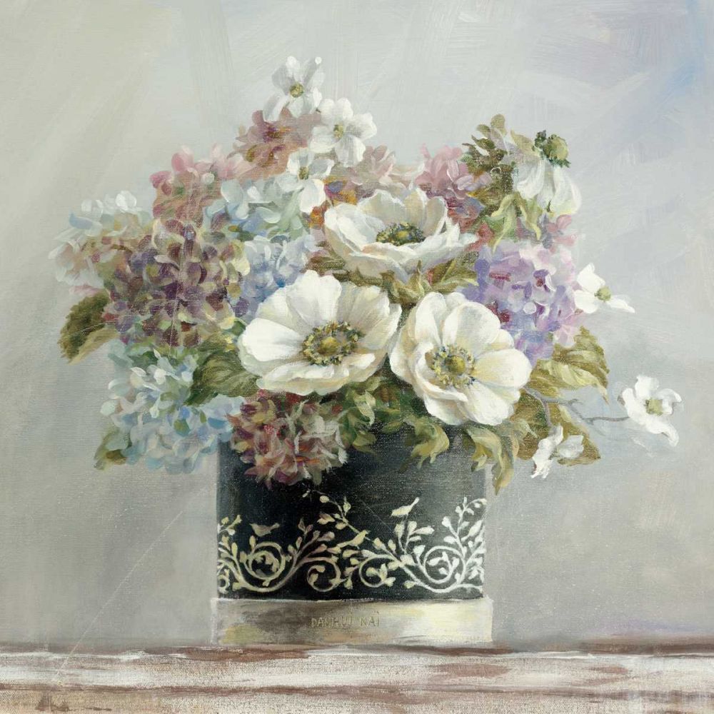 Anemones in Black and White Hatbox art print by Danhui Nai for $57.95 CAD
