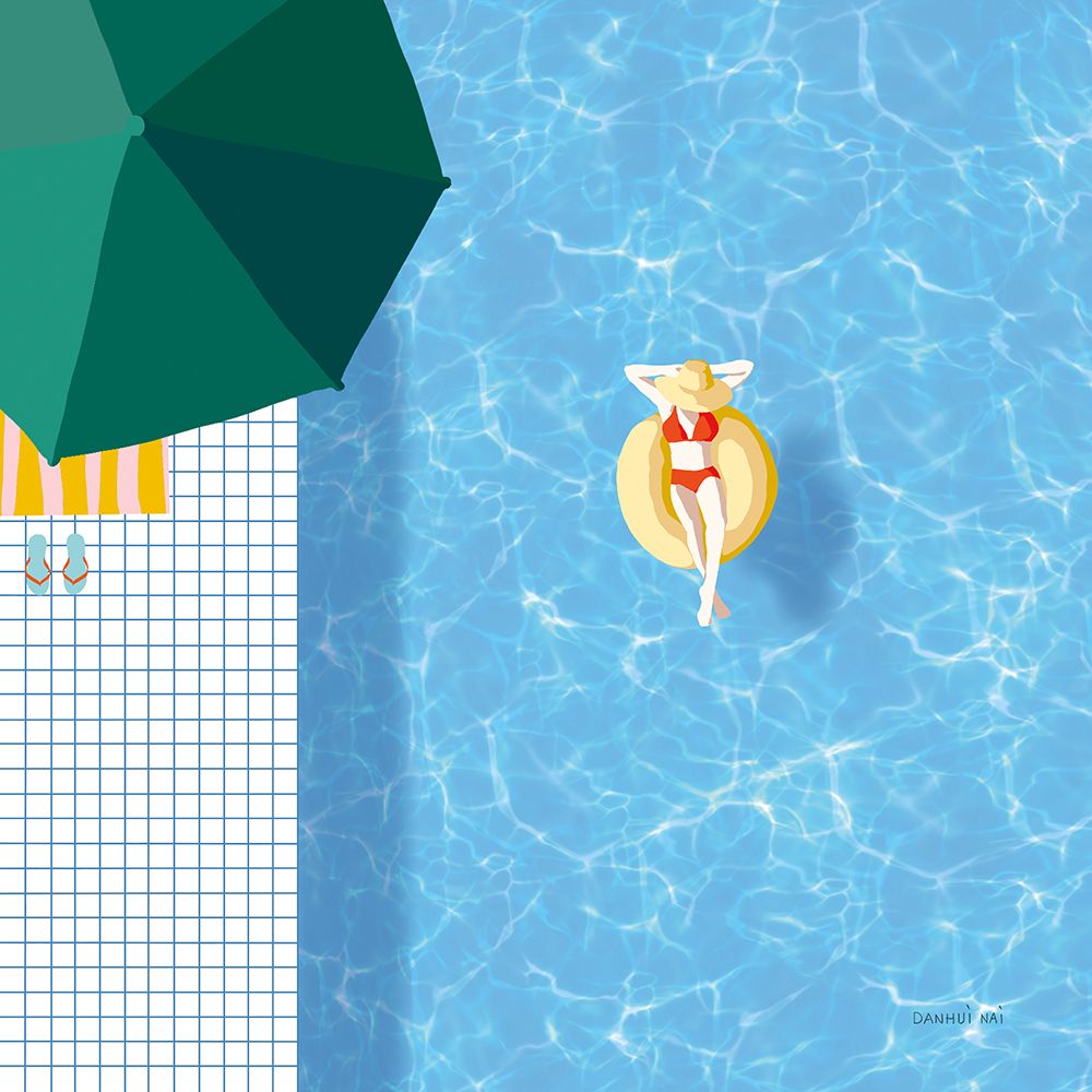 Lounging by the Pool art print by Danhui Nai for $57.95 CAD