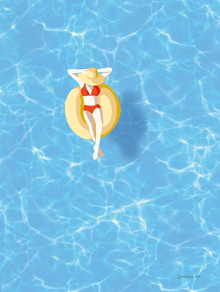 Lounging by the Pool Crop art print by Danhui Nai for $57.95 CAD