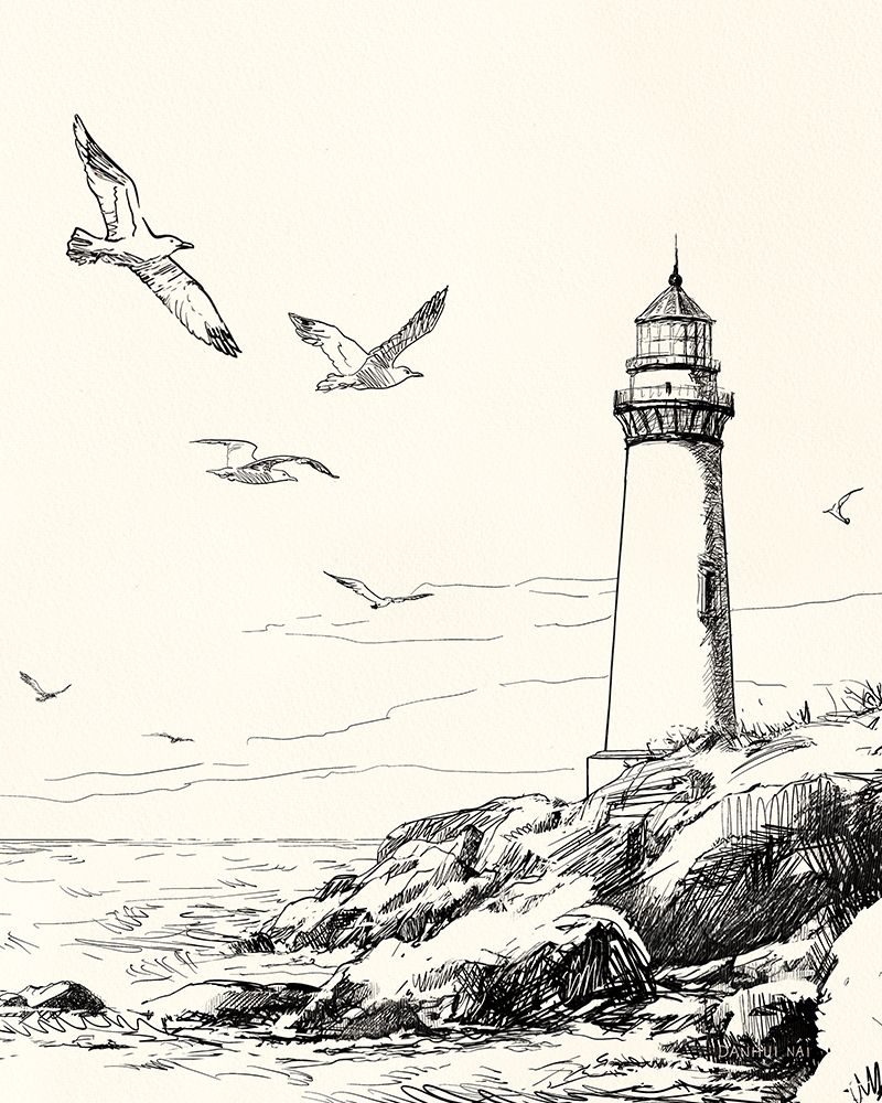 Coastal Sketch II art print by Danhui Nai for $57.95 CAD