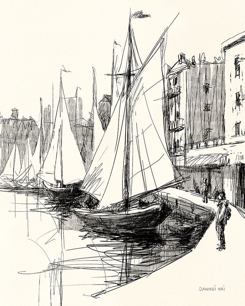 Coastal Sketch IV art print by Danhui Nai for $57.95 CAD