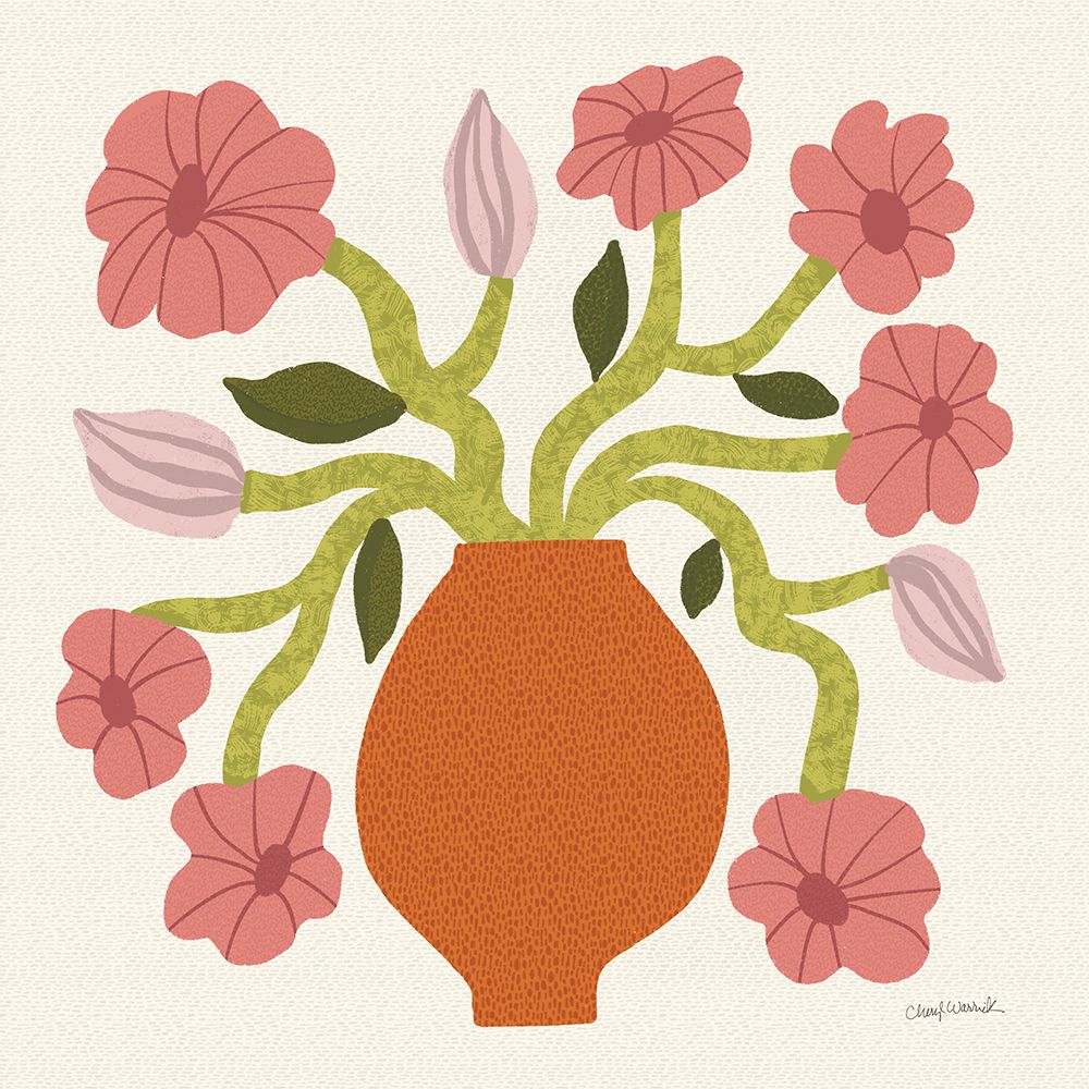 Flower Pot II art print by Cheryl Warrick for $57.95 CAD