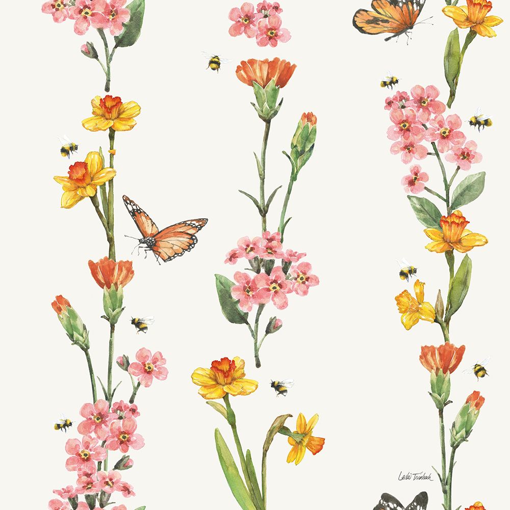 Fresh Petals Pattern IV art print by Leslie Trimbach for $57.95 CAD