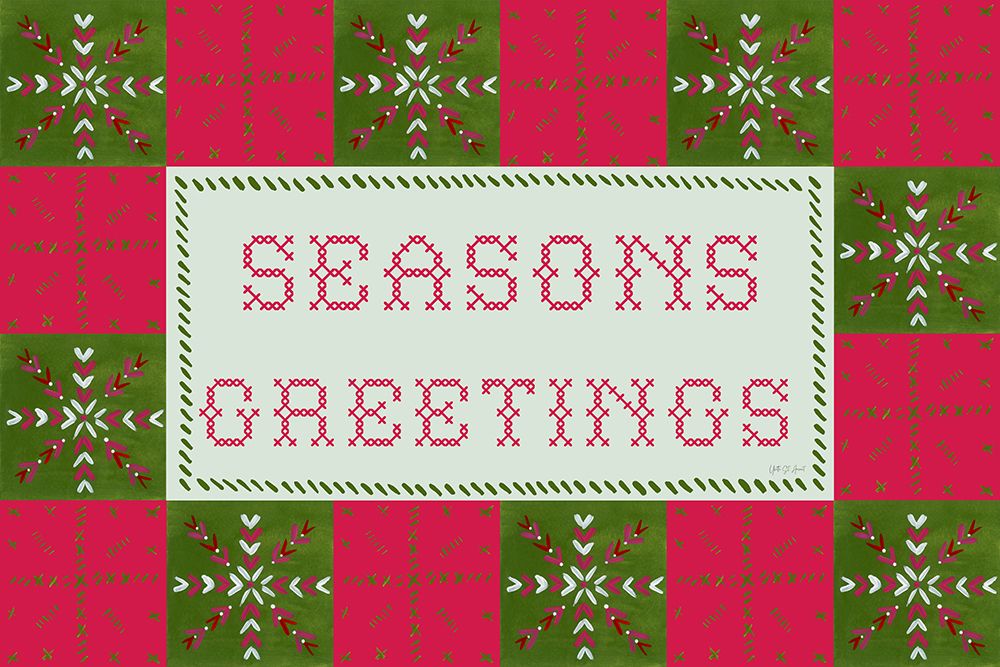 Quilted Christmas II art print by Yvette St. Amant for $57.95 CAD