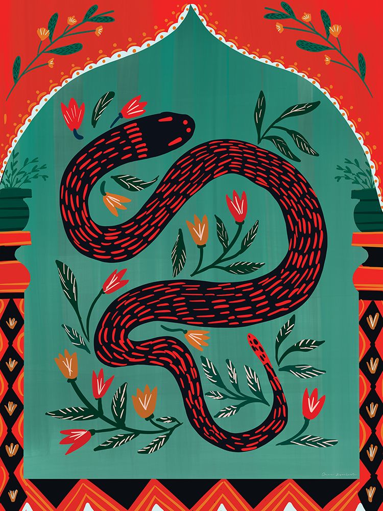 Oasis Snake I art print by Omar Escalante for $57.95 CAD