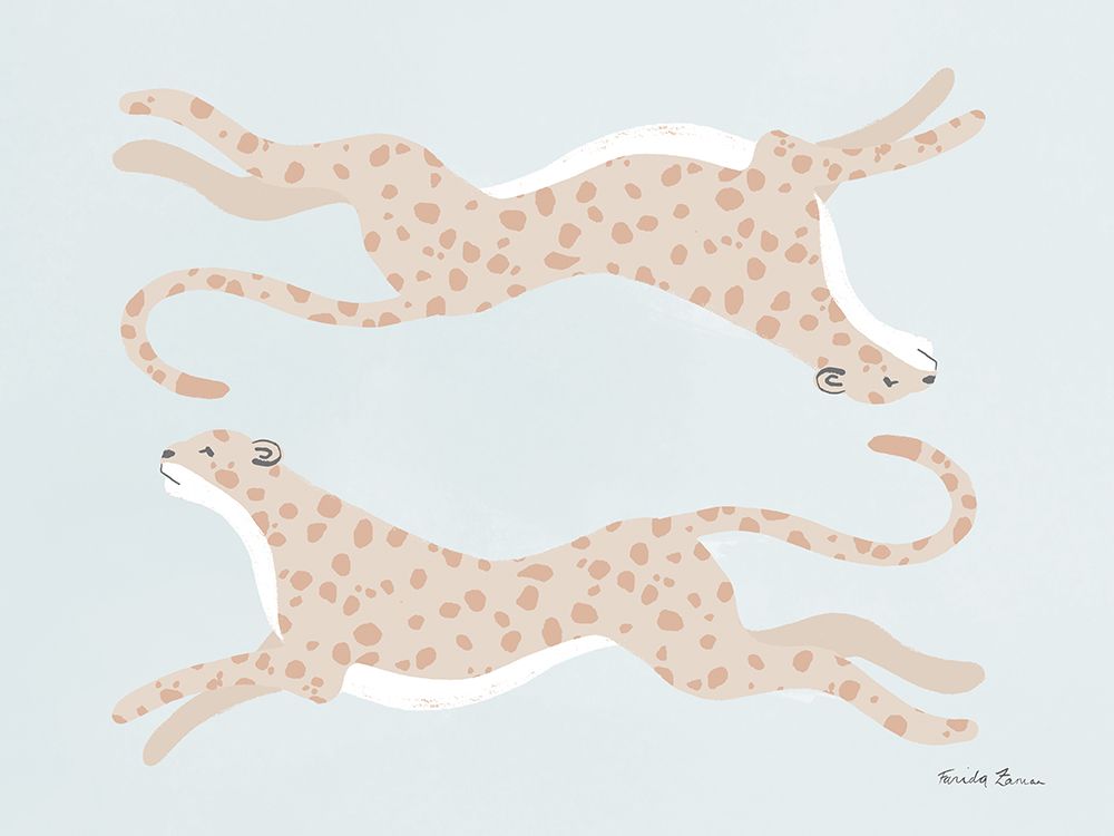 Pastel Cheetah art print by Farida Zaman for $57.95 CAD