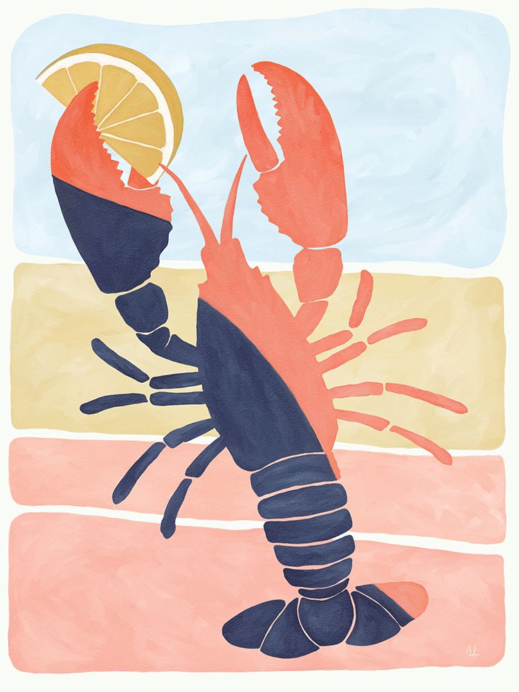 Chillin Lobster art print by Sarah Adams for $57.95 CAD