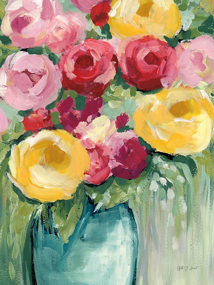 Spring Florals in Vase I art print by Yvette St. Amant for $57.95 CAD