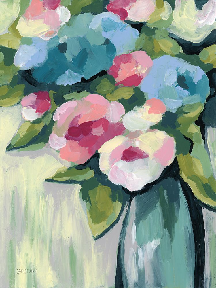 Spring Florals in Vase II art print by Yvette St. Amant for $57.95 CAD