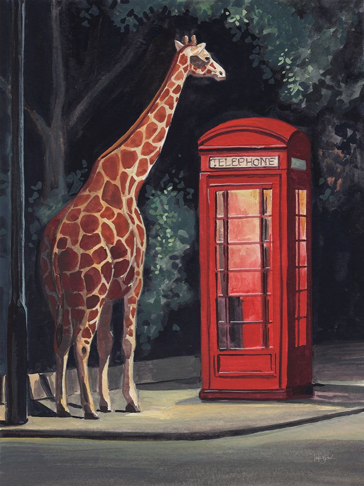 An Awkward Phone call art print by Kate Jarvik Birch for $57.95 CAD