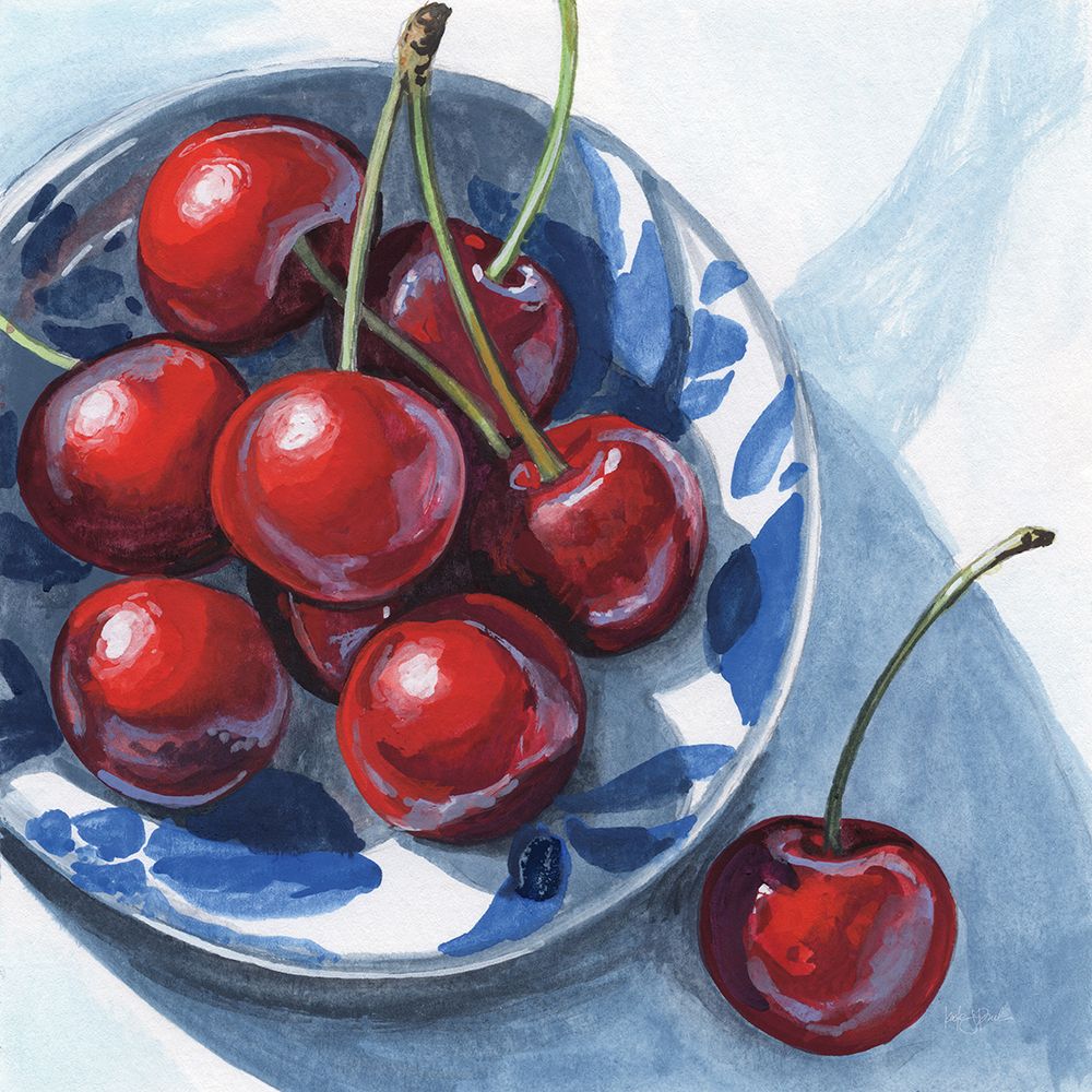 Overhead View of Cherries art print by Kate Jarvik Birch for $57.95 CAD