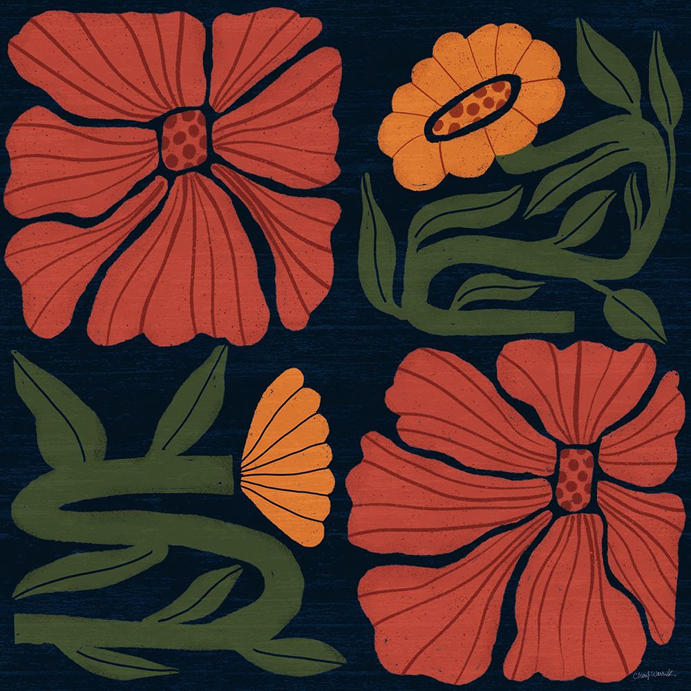 Modern Blooms I art print by Cheryl Warrick for $57.95 CAD