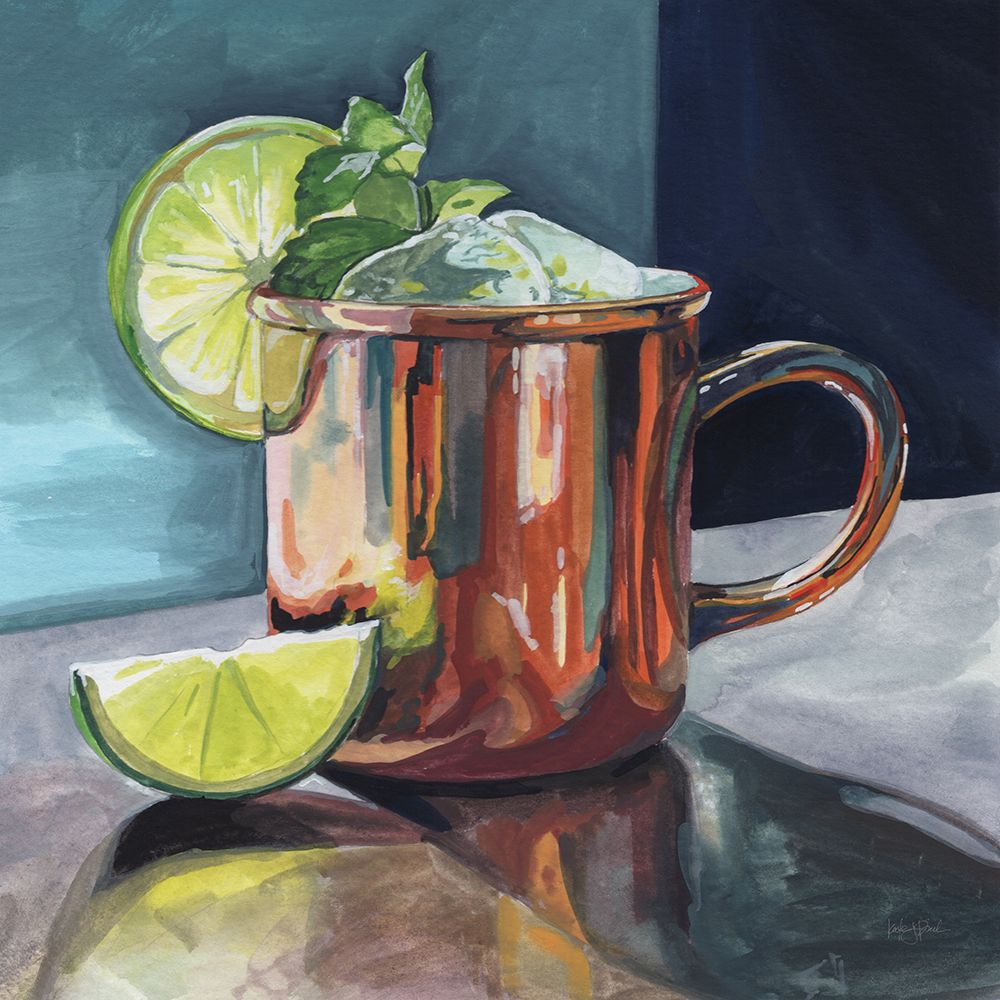 Perfect Moscow Mule Cocktail art print by Kate Jarvik Birch for $57.95 CAD