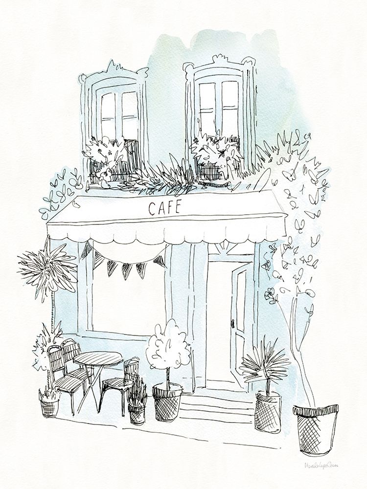 Cafe Study I art print by Mercedes Lopez Charro for $57.95 CAD