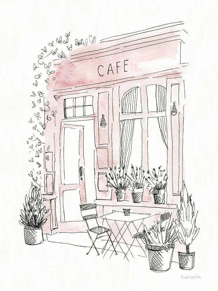 Cafe Study II art print by Mercedes Lopez Charro for $57.95 CAD