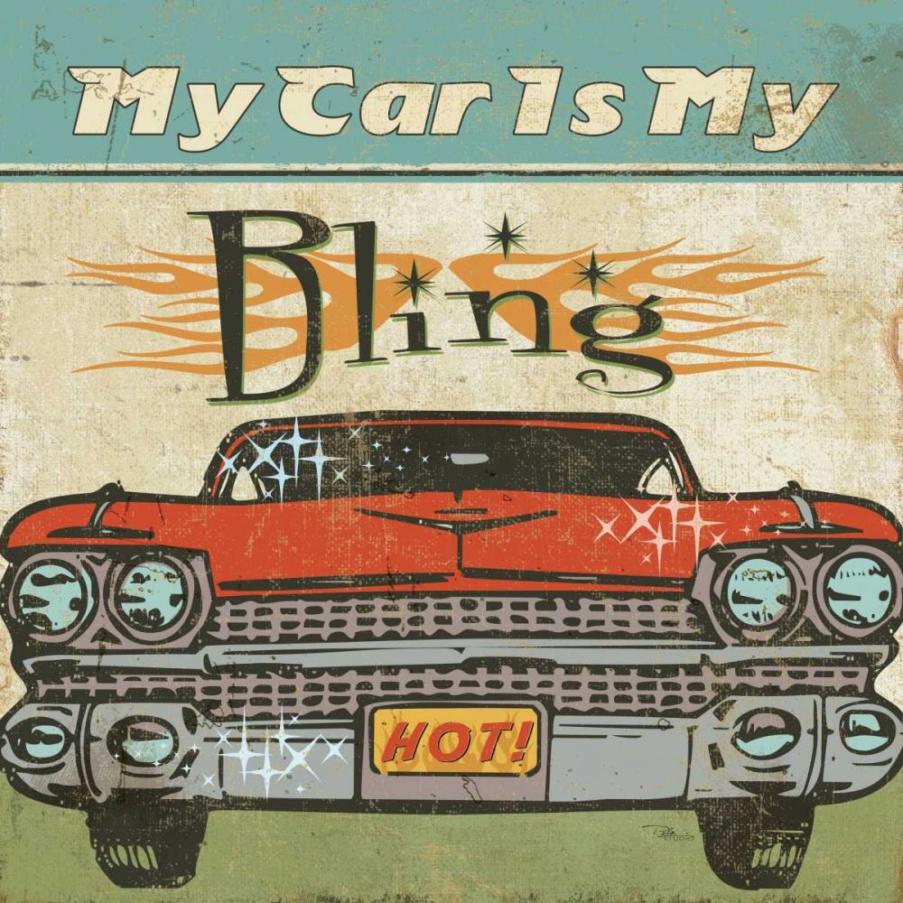 Mancace II - My Car is My Bling art print by Pela Studio for $57.95 CAD