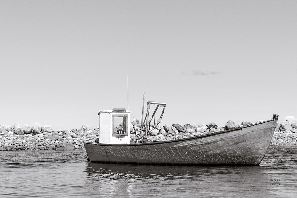 Fishing Boat Rest BW art print by Nathan Larson for $57.95 CAD