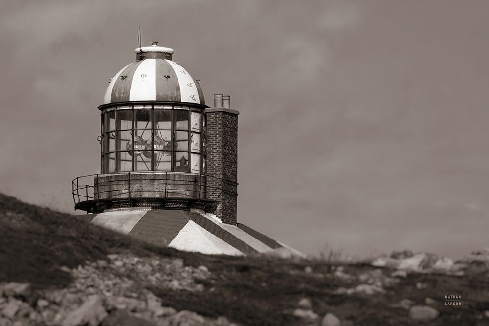 Cape Bona Vista Lighthouse III Sepia art print by Nathan Larson for $57.95 CAD
