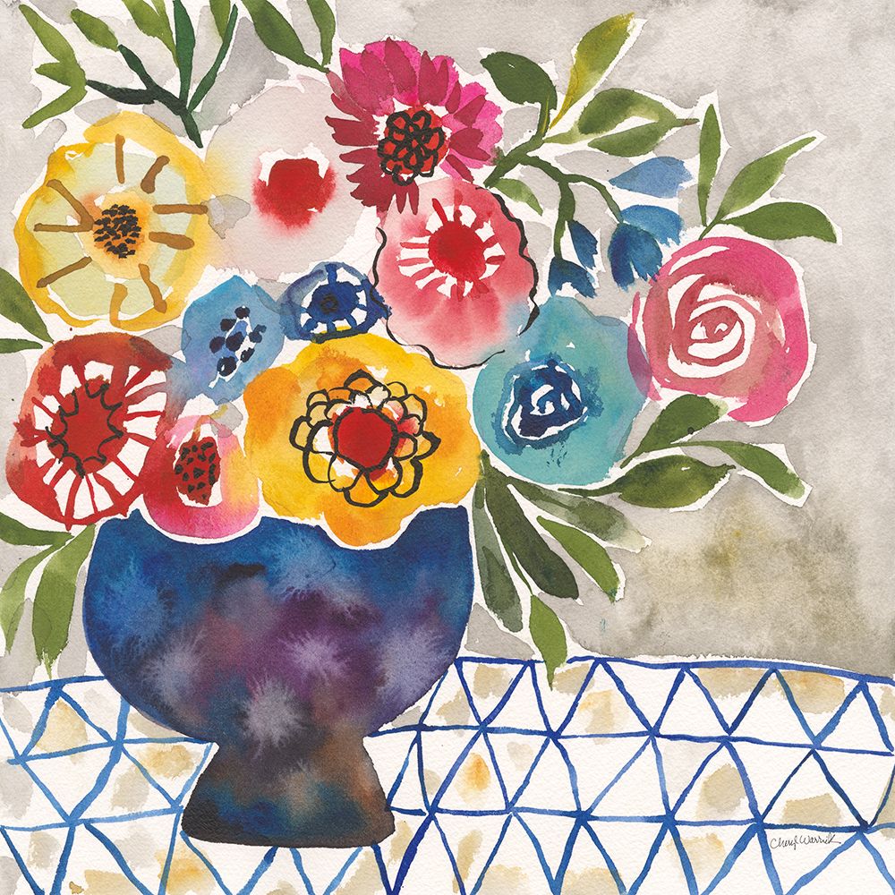 Geo Blooms art print by Cheryl Warrick for $57.95 CAD