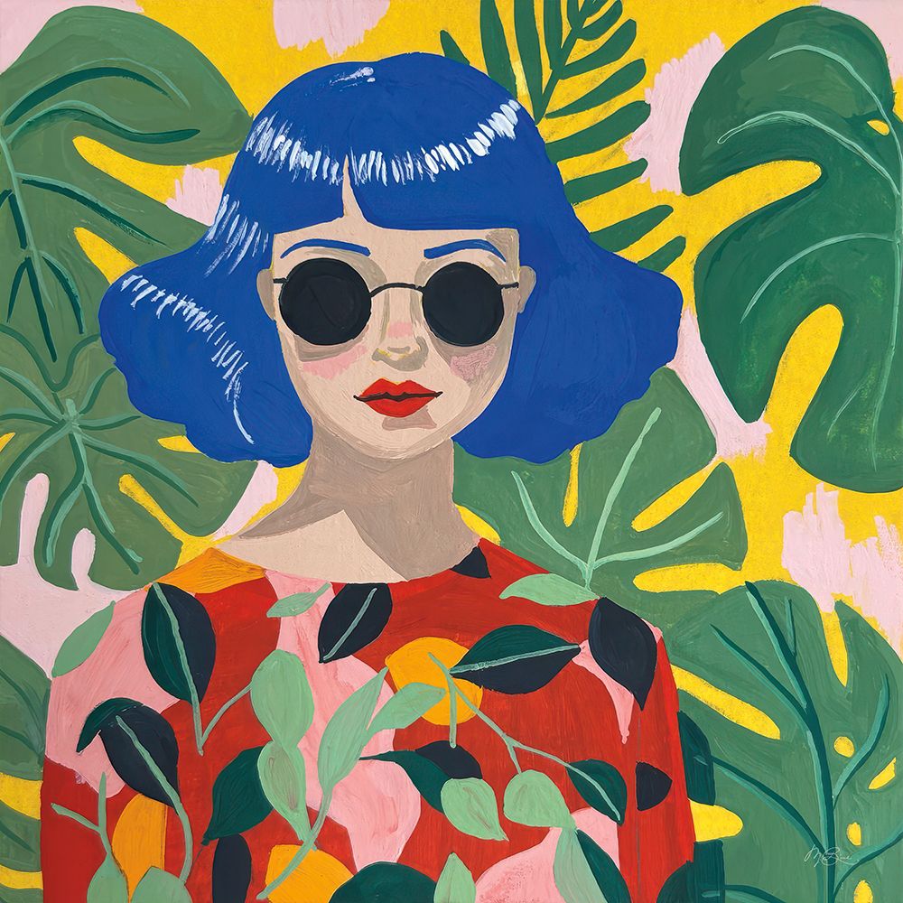 Blue Haired Girl art print by Morgan Birch for $57.95 CAD