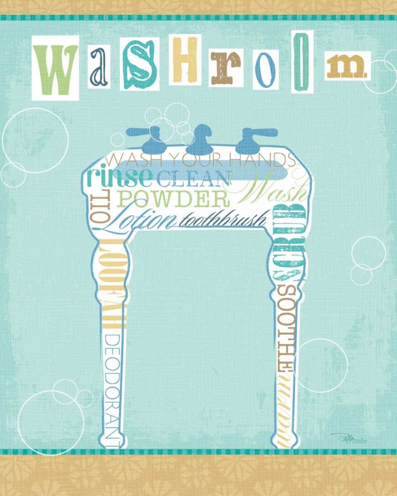 Bathroom Words Sink II art print by Pela Studio for $57.95 CAD