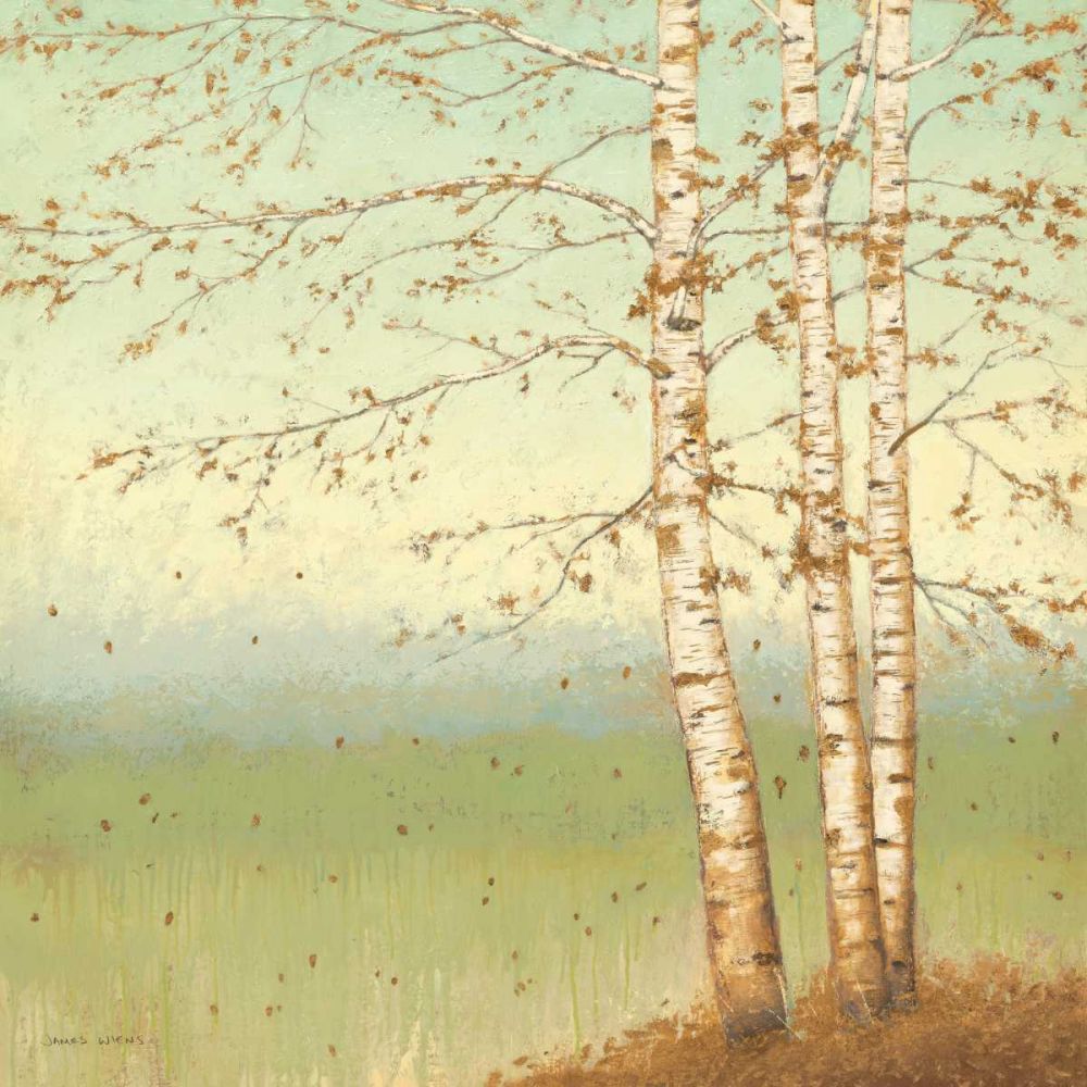 Golden Birch II with Blue Sky art print by James Wiens for $57.95 CAD