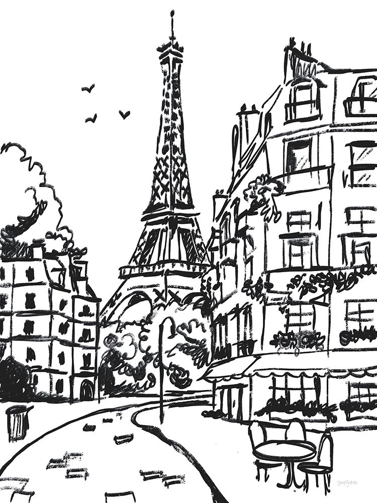 Paris Scene Sketch I art print by Jenaya Jackson for $57.95 CAD