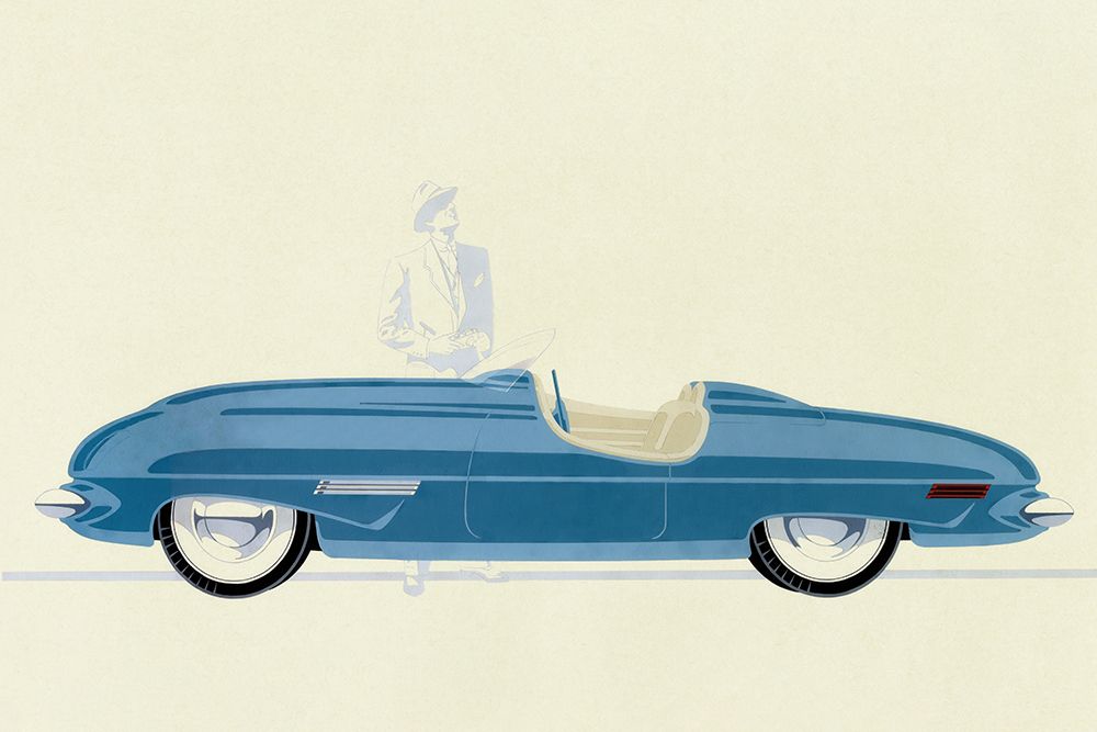 Blue Roadster art print by Wild Apple Portfolio for $57.95 CAD