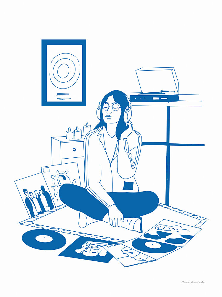Vinyl Vibe I art print by Omar Escalante for $57.95 CAD