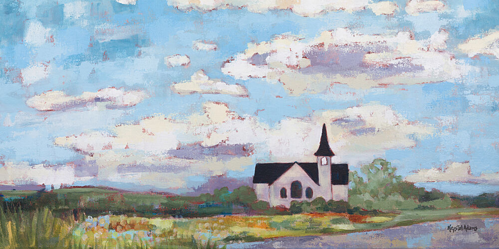 White Church art print by Krystal Adams for $57.95 CAD