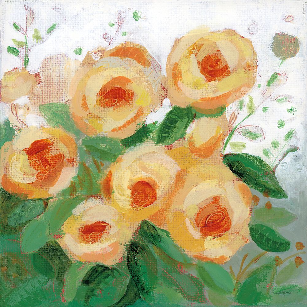 Yellow Roses I art print by Krystal Adams for $57.95 CAD