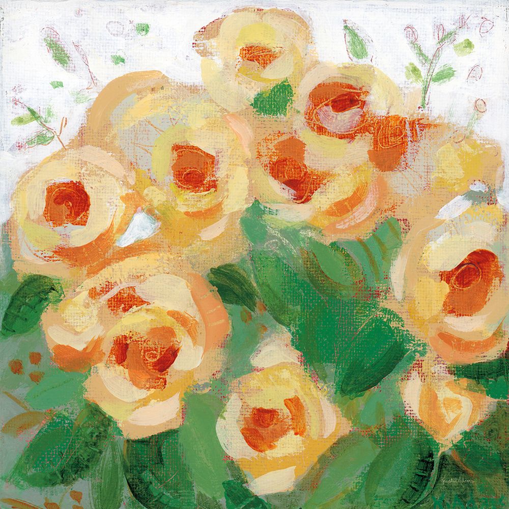 Yellow Roses II art print by Krystal Adams for $57.95 CAD