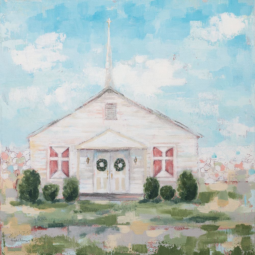 Church in a Cotton Field art print by Krystal Adams for $57.95 CAD