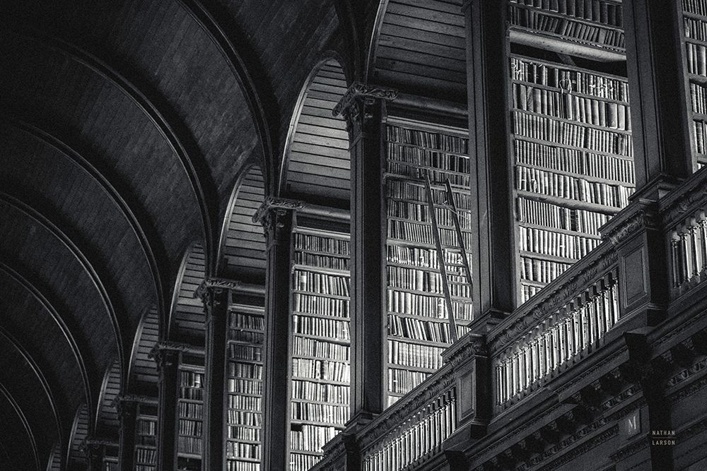 Trinity Library Design BW art print by Nathan Larson for $57.95 CAD