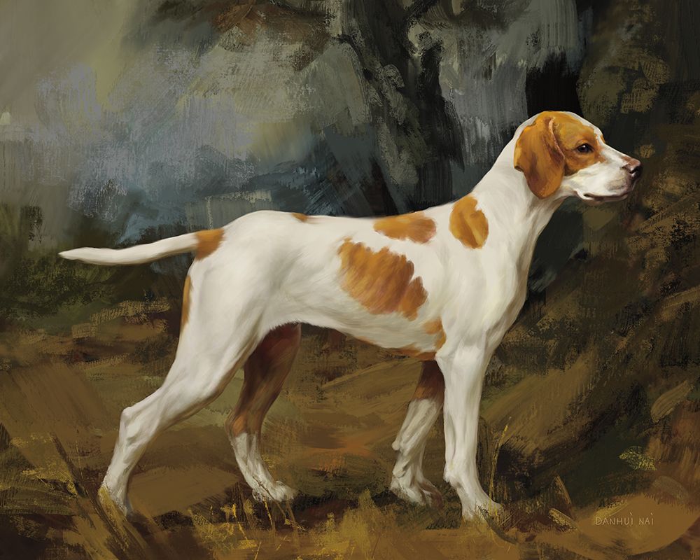 Hunting Dog Portrait art print by Danhui Nai for $57.95 CAD