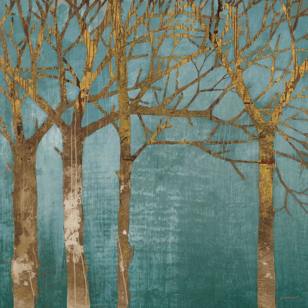 Golden Day Turquoise art print by Kathrine Lovell for $57.95 CAD