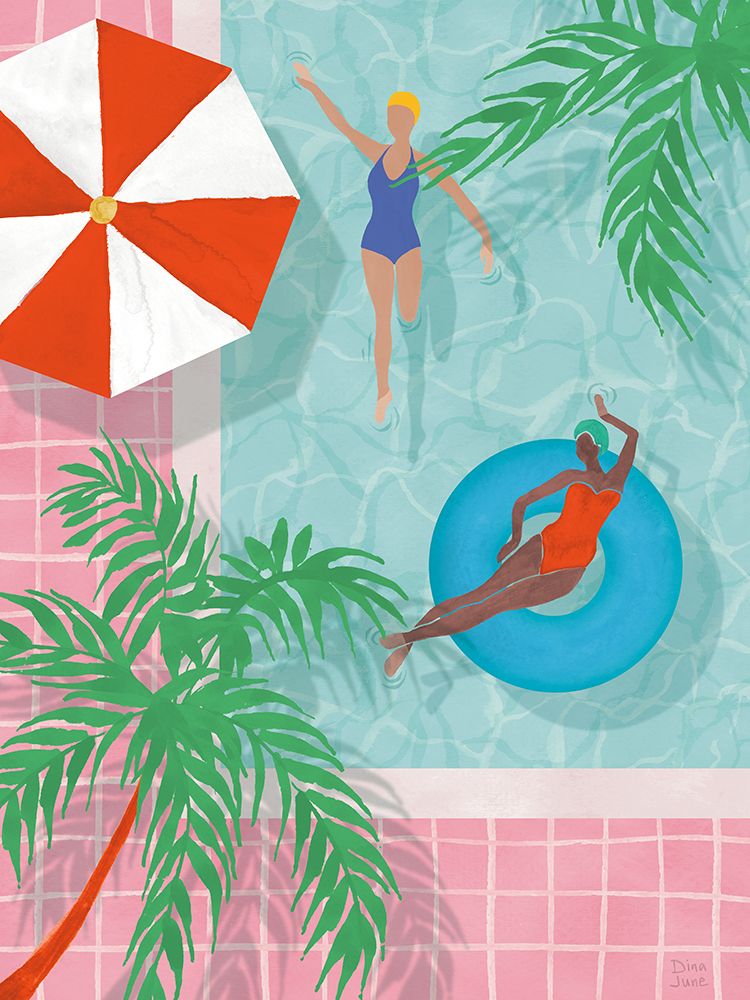 Poolside Vibes I art print by Dina June for $57.95 CAD
