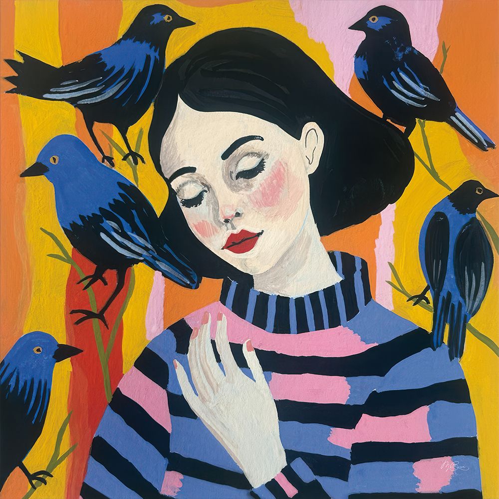 A Girl and Her Birds art print by Morgan Birch for $57.95 CAD
