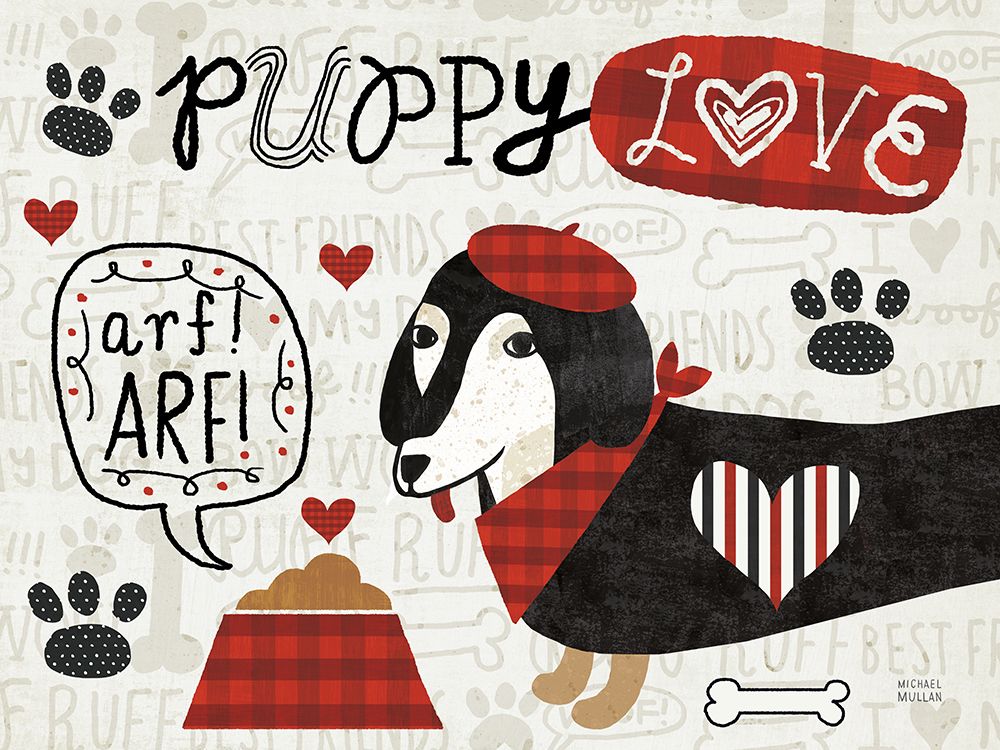 Puppy Love V art print by Michael Mullan for $57.95 CAD