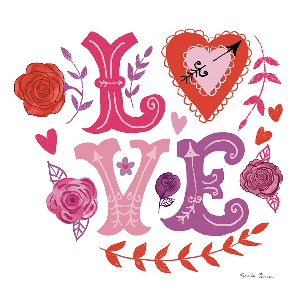 Love You IV art print by Farida Zaman for $57.95 CAD