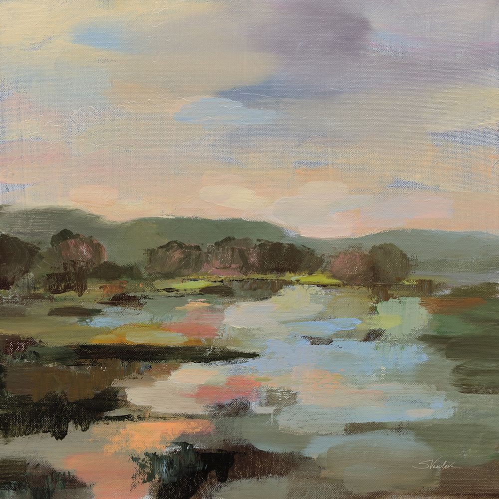 Landscape at Spring Dawn art print by Silvia Vassileva for $57.95 CAD