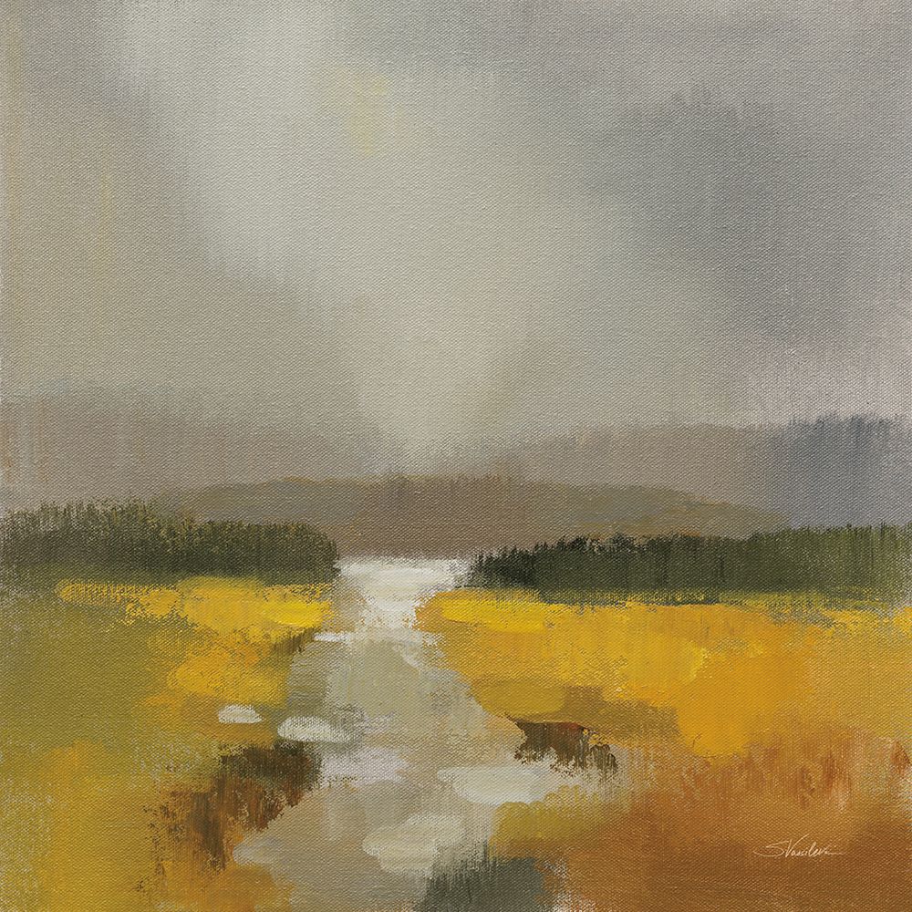 Fog and Golden Fields art print by Silvia Vassileva for $57.95 CAD