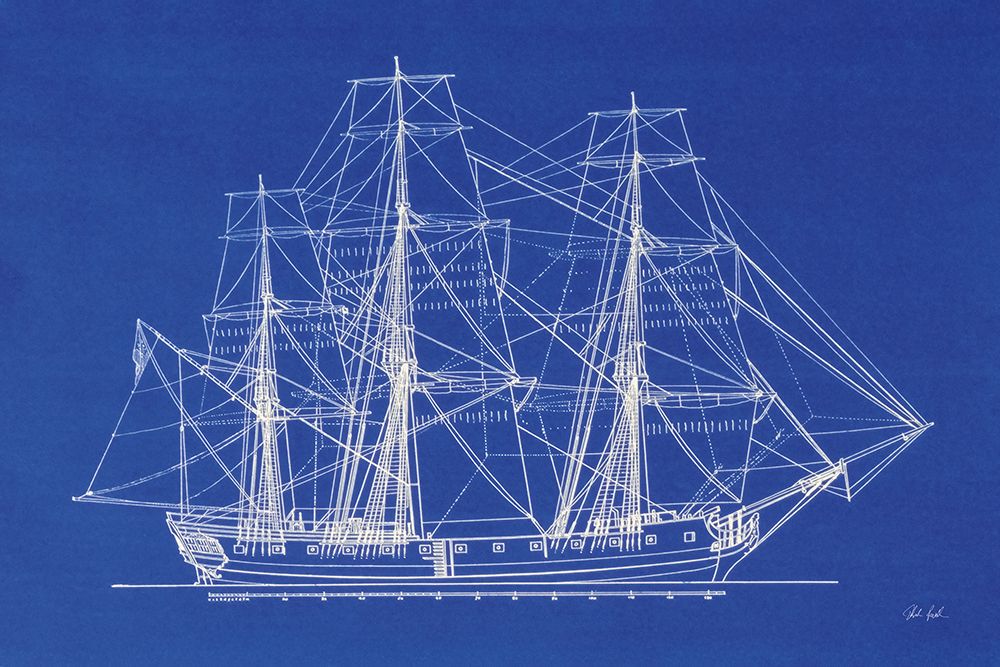 Blue Schooner II art print by Deborah Revell for $57.95 CAD