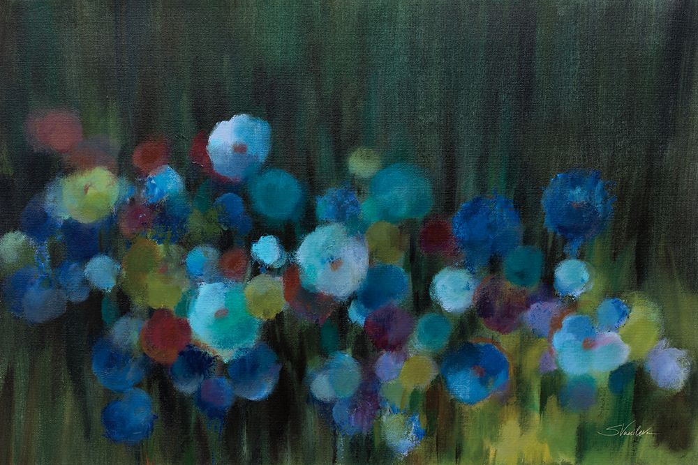 Evening Blue Garden art print by Silvia Vassileva for $57.95 CAD