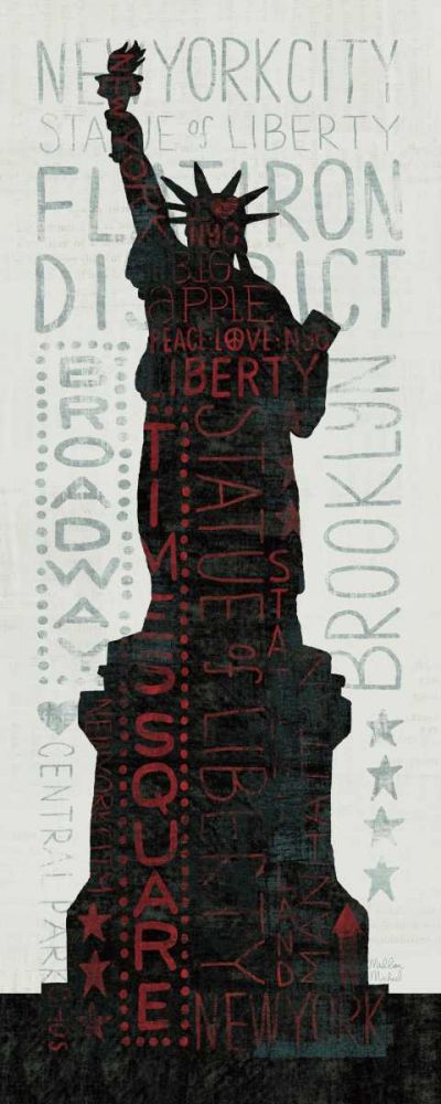 Statue of Liberty - Red art print by Michael Mullan for $57.95 CAD
