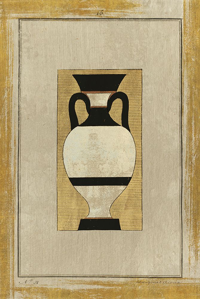 Antique Urn II Gold art print by Wild Apple Portfolio for $57.95 CAD
